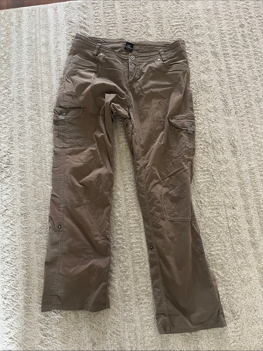 Kuhl Brown Cargo Hiking Utility Roll Up Pants 14